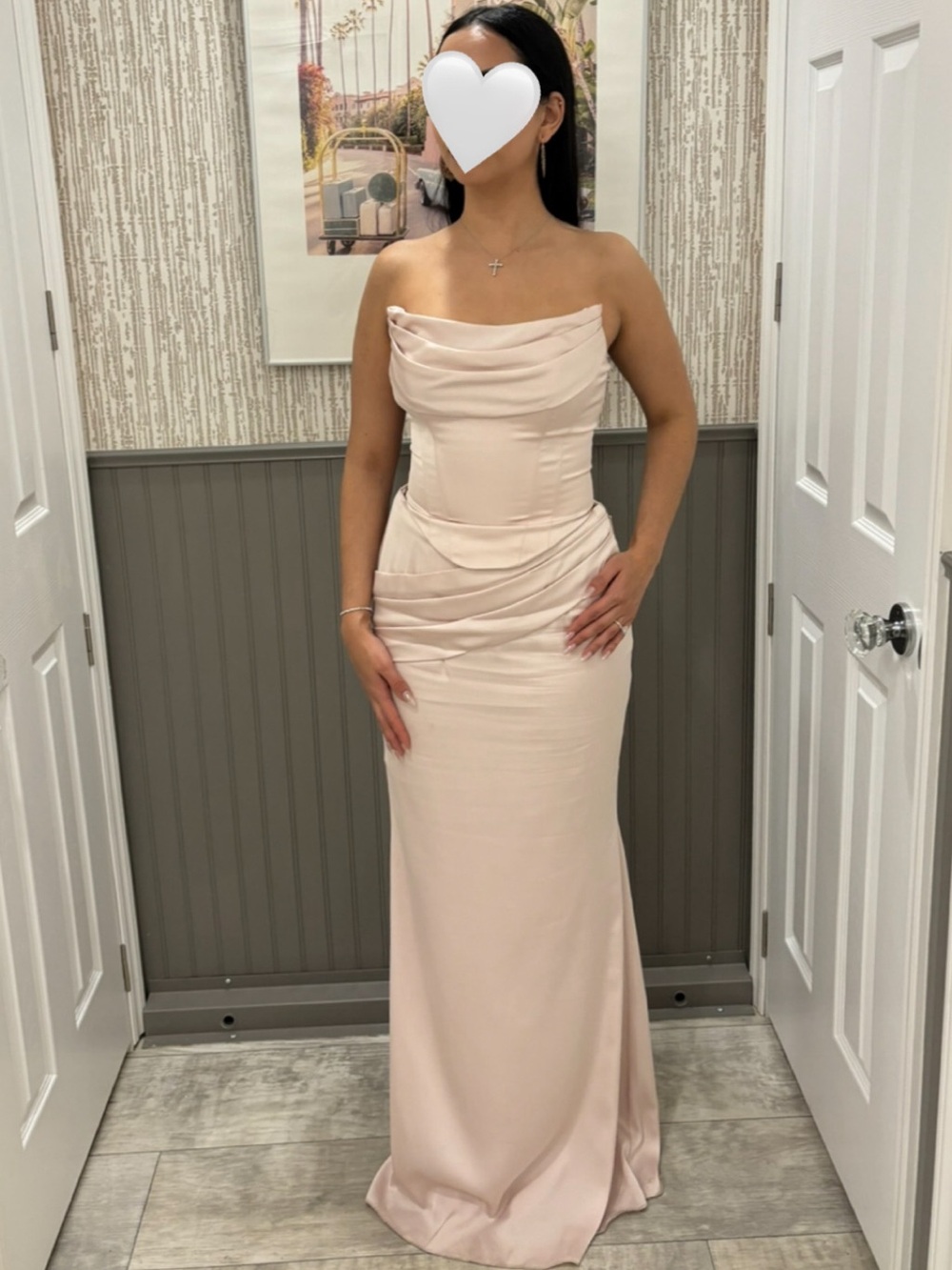Azazie Sorrel Dress in Blushing Pink 4